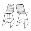 PAGED Counter and Bar Stools with Cushions,Woven Wire Metal Bar Stools,Accent Chairs with Footrest,Water Resistant Cushion - 2 of 4