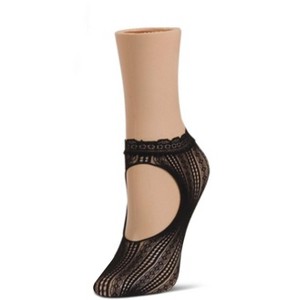 Memoi Women's Du-O Net Delicate Lace Loafer Socks - 1 of 2