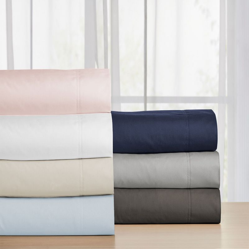Cooling Percale Sheets - GOTS Certified 100% Organic Cotton Sheets Set with Deep Pockets by California Design Den, 5 of 8