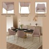 LeisureMod Zaire Modern Dining Chair – Upholstered Side Chair with Gold Iron Legs, Stylish Accent Chair for Dining Room or Kitchen Set of 4 - 4 of 4