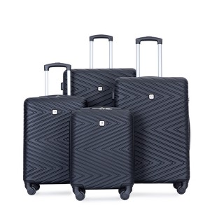 Whisen 4-Piece Set(16/20/24/28 in.) Luggage Sets ABS Lightweight Suitcase with TSA Lock and Rotating Wheels - 1 of 4