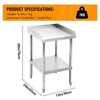 Commercial Stainless Steel Work Table with Adjustable Height - 400 lb Capacity, 2" Safety Lip, Heavy-Duty for Restaurant Kitchen & Food Prep - 2 of 4
