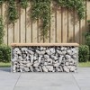 vidaXL Garden Bench Natural wood, silver Solid pine wood, galvanized steel - 2 of 4