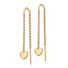 Chisel Stainless Steel Polished Yellow IP-plated Threader Heart Dangle Earrings - 2 of 4