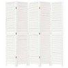 vidaXL Room Divider 5 Panels White Solid Paulownia Wood - 4 of 4