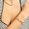 Adornia 14k Gold Plated Studded CZ Bangle Bracelet - 2 of 3