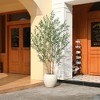 DR.Planzen 8ft Artificial Olive Tree with 18in White Planter, Faux Trees with Real Branches and Fruits and three-dimensional design for Home Decor - 2 of 4