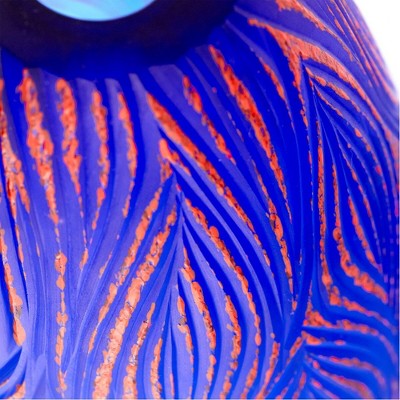 Cyan Design - Fused Groove - Large Vase - 7.25 Inches Wide By 12.75 Inches High