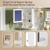 20" Wall Mounted Bathroom Storage Cabinet with Mirror, Modern Medicine Cabinet with Adjustable Shelves - 4 of 4