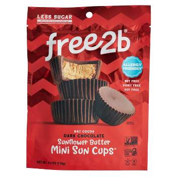 Free2b Dark Chocolate Sun Cups Minis Candy - 4.2oz