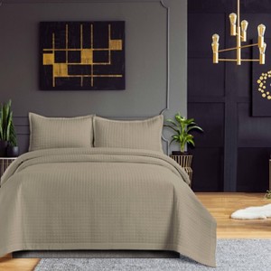 Naples Microfiber Quilt Set - Tribeca Living - 1 of 3