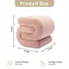 COWLOWN S-Shape Velvet Ottoman Makeup Stool Footstool, 250LBS Capacity, No-Assembly, Anti-Slip for Living Room/Bedroom/Sofa Side - 2 of 4