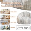 Hooseng Giant Bean Bag Chair, Faux Fur Large Bean Bag Chair with Filler, Bean Bag Couch for Adults, Oversized Arm Chair with Memory Foam - 2 of 4