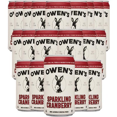 Owen’s Craft Mixers |Sparkling Cranberry| Handcrafted in the USA with Premium Ingredients | Vegan & Gluten-Free Soda Mocktail and Cocktail Mixer