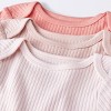 Baby Girls' 3pk Long Sleeve Bodysuit - Cloud Island™ Pink - 3 of 4