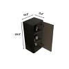ChicFurnit Bathroom Storage Cabinet Striped Brushed Black Oak Floating Side Cabinet for Small Spaces, Black Brown, 14.17"*11.41"*29.5" - 3 of 4
