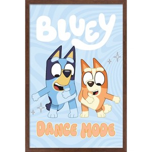 Trends International Bluey (2018) - Bluey and Bingo Dance Mode Framed Wall Poster Prints - 1 of 4