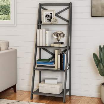 Dropship Bookshelf; Ladder Shelf; 4 Tier Tall Bookcase; Modern Open Book  Case For Bedroom; Living Room; Office (Brown) to Sell Online at a Lower  Price