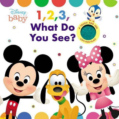 Disney Baby: 1, 2, 3 What Do You See? - (Cloth Flaps) by  Maggie Fischer (Board Book)