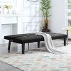 MAYEERTY 69 Inch Futon Sofa Bed Quick Conversion, Sturdy Faux Wood Frame, Faux Suede Cushions - 4 of 4