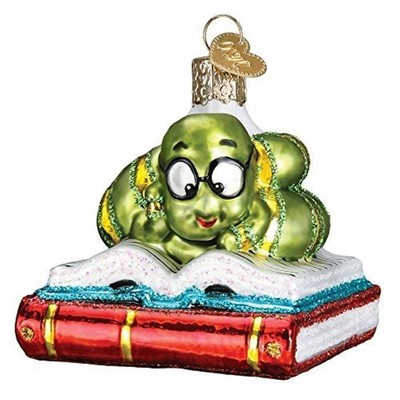 Old World Christmas Glass Blown Ornament for Christmas Tree, Bookworm