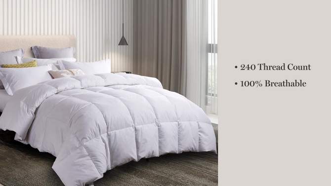 Goose Down & Feather Comforter White - Martha Stewart, 2 of 6, play video