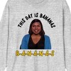 The Office This Day Is Bananas Adult Heather Grey Long Sleeve Tee Shirt - 2 of 2