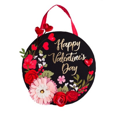 Evergreen Valentine's Day Floral Door Décor