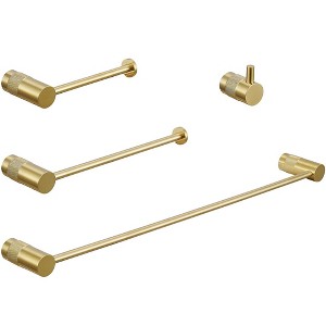 BWE 4-Piece Bath Hardware Set with Towel Bar Towel Hook and Toilet Paper Holder - 1 of 4