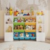 54.7" Wide Toy Organizer with 8 Bins, Kids Bookshelf and Storage Cabinet for Playroom or Classroom. Perfect for Toys and Books - 4 of 4