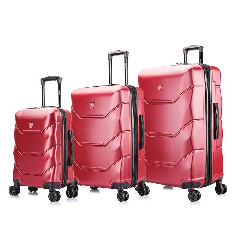 Dukap Intely Smart 3pc Hardside Checked Luggage Set With Integrated Weight  Scale And Usb Port : Target