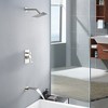 SumerainTub and Shower Faucet Set with Pressure Balance Valve, 8 Inch Shower Head, Brushed Nickel - 2 of 4