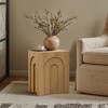 LuxenHome Set of Three Oak Finish Nesting Side Tables, Durable Manufactured Wood for Living Room Brown - 2 of 4