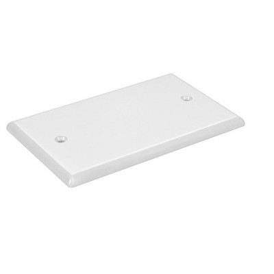 White 1-Gang Rectangular Blank Wall Plate with Screws