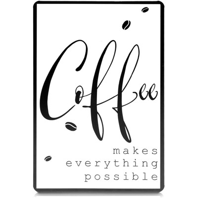Farmlyn Creek Coffee Bar Sign for Home Decor, Coffee Makes Everything Possible (7.8 x 11.8 Inches)