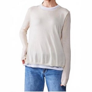 Women's Layered Pullover Sweater - Urban Daizy - 1 of 3