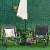 Outsunny Outdoor Glider Chair, Swing Chair with Breathable Mesh Fabric, Curved Armrests and Steel Frame for Porch, Garden, Poolside, Balcony - 2 of 4