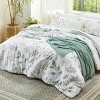 2-3 Pcs Floral Stripe Pattern Comforter Bedding Set - 2 of 4