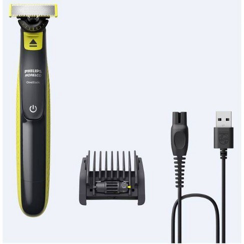 Buy PHILIPS OneBlade Rechargeable Cordless Wet & Dry Trimmer for Beard &  Moustache with 3 Length Settings for Men (30min Runtime, IPX7 Waterproof,  Charcoal Gray) Online - Croma