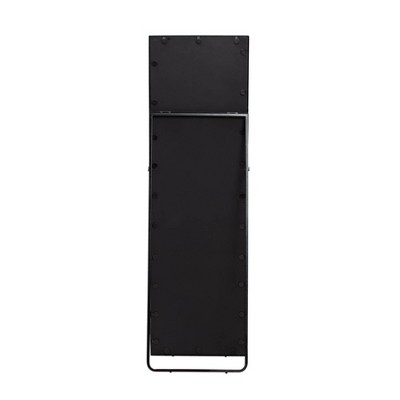 Carmen Black Frameless Freestanding Full Length Mirror, 60x18