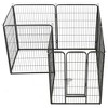 vidaXL Dog Playpen Black Powder-coated steel 31.5 x 39.4 in Durable - 4 of 4