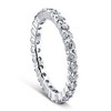 Pompeii3 1 Ct Diamond Eternity Ring 10k White Gold Womens Wedding Band - 3 of 4