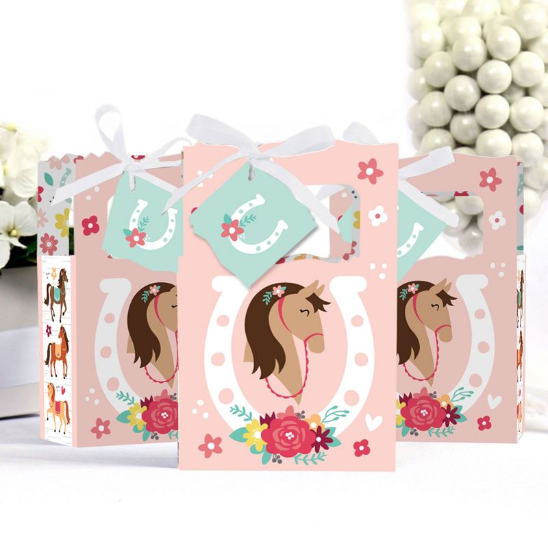 Big Dot of Happiness Run Wild Horses - Pony Birthday Party Favor Boxes - Set of 12, 3 of 7