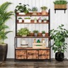 5-Tier Kitchen Bakers Rack with Charging Station & Drawers, Utility Shelves with Hooks for Kitchen, Independent baker's rack for Dining Room, Office - 2 of 4