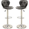 PAGED Adjustable Counter and Bar Stools,Swivel Counter Stools with Footrest,PVC Upholstery Barstools with Chrome Base,Set of 2 - 4 of 4