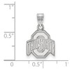 Black Bow Jewelry 14k White Gold Ohio State Buckeyes NCAA Small Pendant - 2 of 3