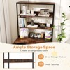Tangkula 57" Cat Litter Box Enclosure w/ Storage 2-tier Shelves Removable Scratcher - 4 of 4