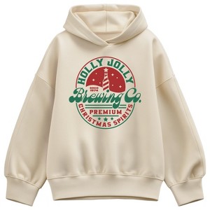 Women's Instant Message Holly Jolly Brewing Co. Oversized Fleece