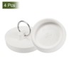 Unique Bargains Rubber Stainless Steel Beaded Chain with Pull Ring Drain Stoppers 4 Pcs - 3 of 4