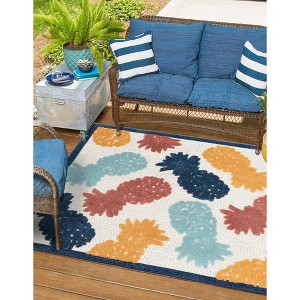 Unique Loom    Belize Outdoor Turneffe Area Rug - 1 of 4